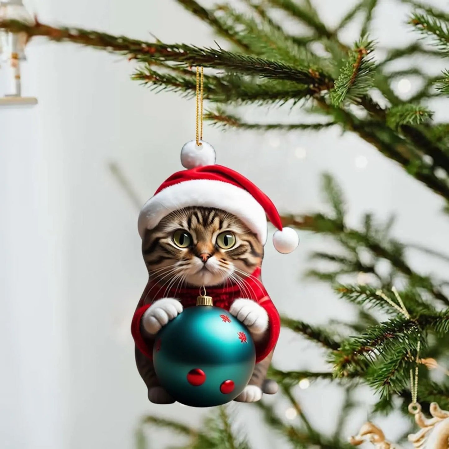 ๐10 Piece ๐ป Cat Christmas Tree Ornaments. Hanging Cat Ornaments