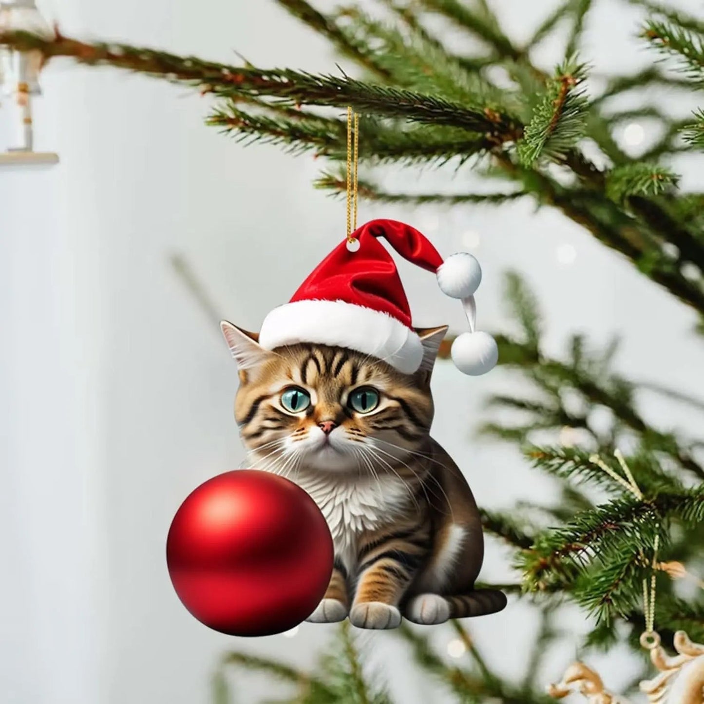 ๐10 Piece ๐ป Cat Christmas Tree Ornaments. Hanging Cat Ornaments