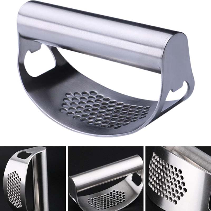 Multi-Functional Stainless Steel Garlic Press