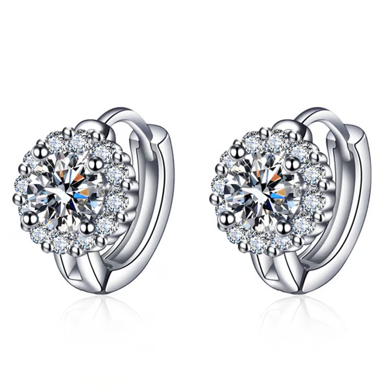 Brilliant Faux Moissanite Hoop Earrings for Women
