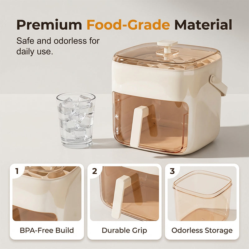 2-in-1 Ice Cube Maker with Storage Bin