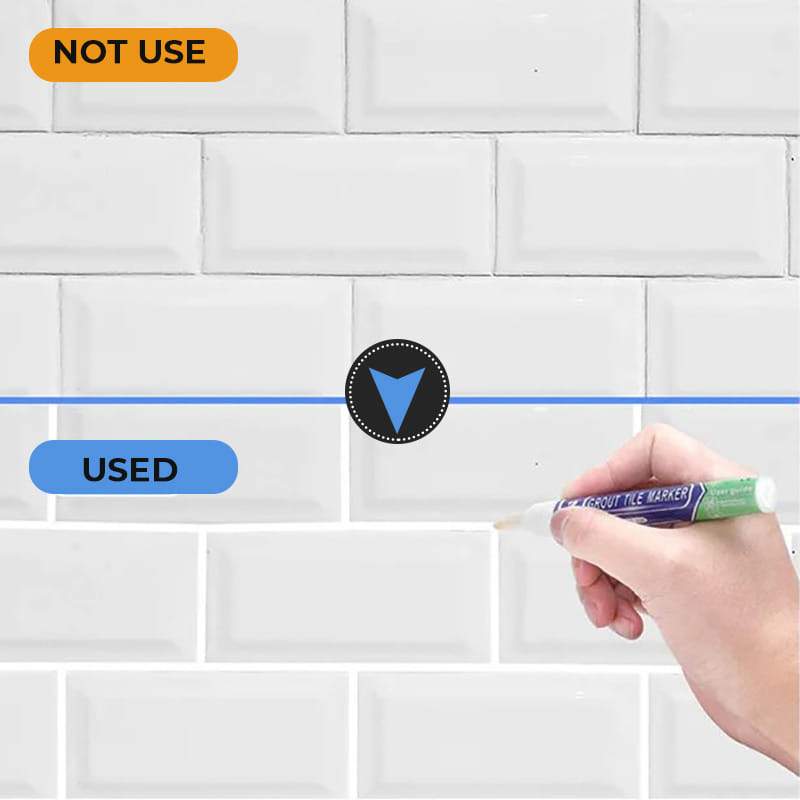 🛁Tile Grout Repair Coloured Pencil – Covers blackened, mouldy joints & restores like‑new colour. Water‑based, non‑toxic. 🖊️🧴
