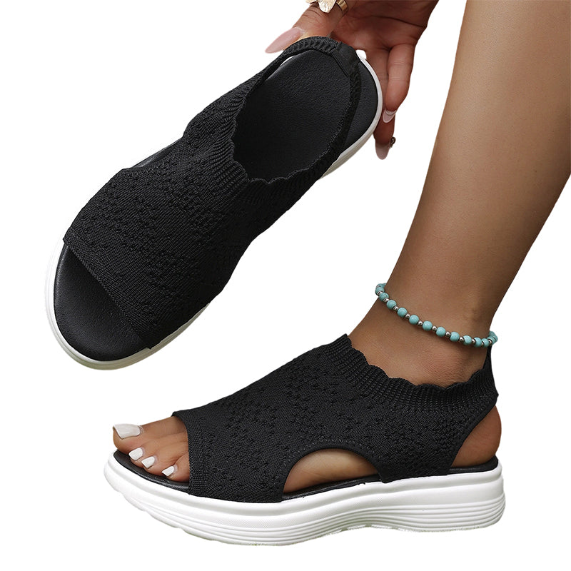 đĄđŦī¸ Women's Breathable Knit Platform Sandals â Lightweight and Soft â¨