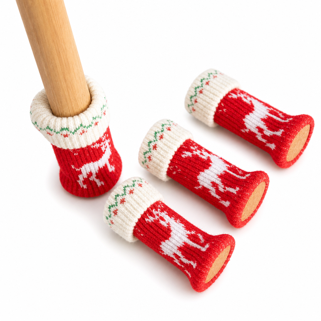 ๐ ๐ช Christmas Chair Leg Covers โ Felt pads, non-slip & 4-piece set โจ