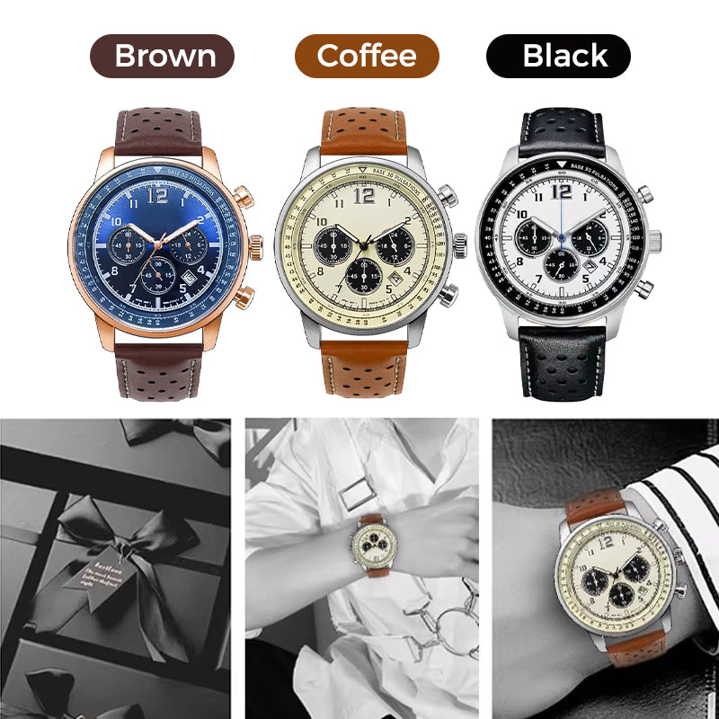 🎁 Men's Waterproof Multifunctional Quartz Watch