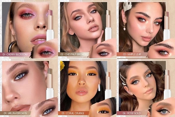 ✨6Pcs Two Color Eyeshadow Stick Set