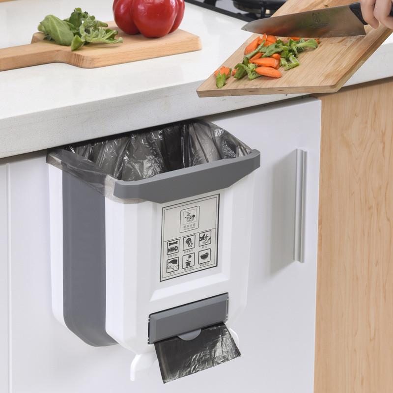 Poubelle pliable pour armoires de cuisine