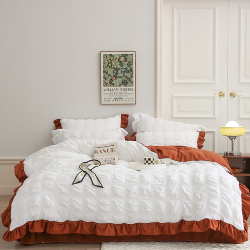 ✨ Offre spéciale limitée dans le temps ✨ Ensemble 4 pièces Icy Seersucker Summer Cool Quilt Lace