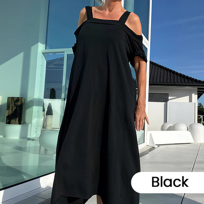 🌈 Women's Maxi Dress With Open Shoulders