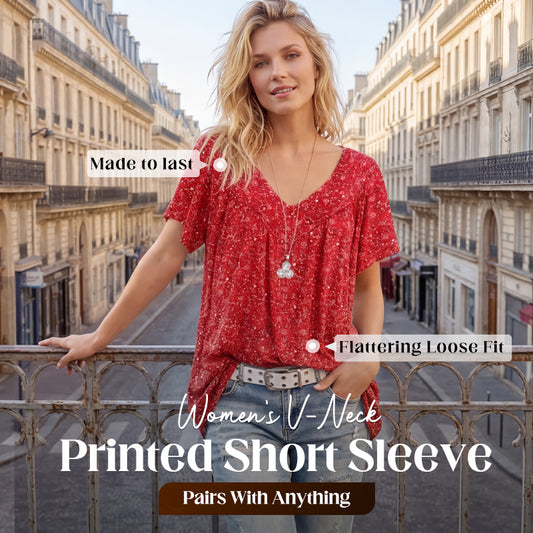 🌸🍃Spring Fashion Print Short Sleeve