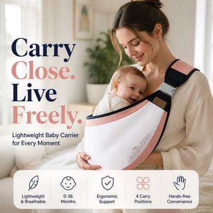 4-in-1 Breathable Baby Carrier – 0-36 Months, Front/Back/Facing In/Out – Hands-Free Comfort for Parent & Baby! ✨