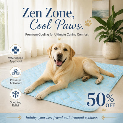 ❄️Breathable Pet Cooling Mat – No Water or Electricity Needed, Machine Washable, Lightweight & Portable, Safe Fabric Cooling for Dogs & Cats in Crate, Car & Home