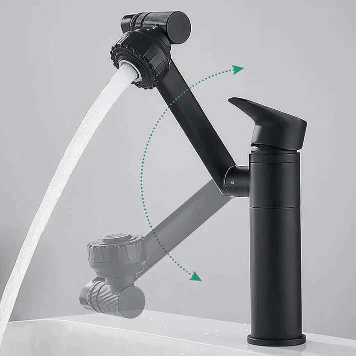 Robinet chaud et froid universel monotrou [robinet rotatif multi-positions à 360 degrés]