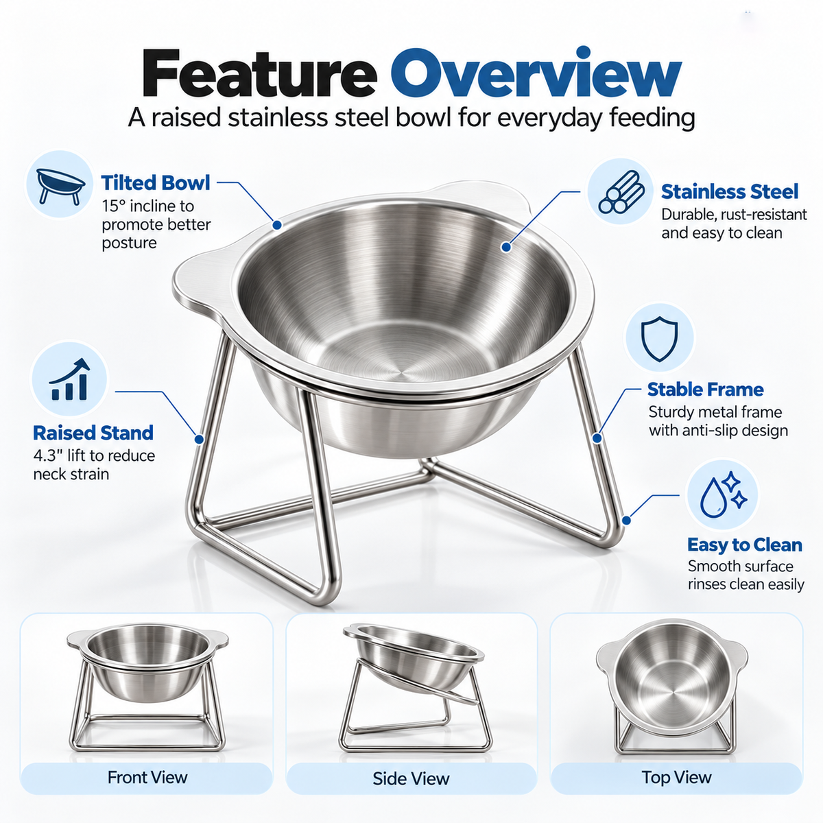 🥣 15° Tilted Orthopaedic Feeding Bowl