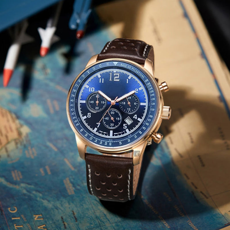 🎁 Men's Waterproof Multifunctional Quartz Watch