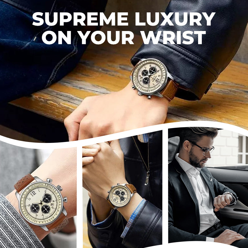🎁 Men's Waterproof Multifunctional Quartz Watch