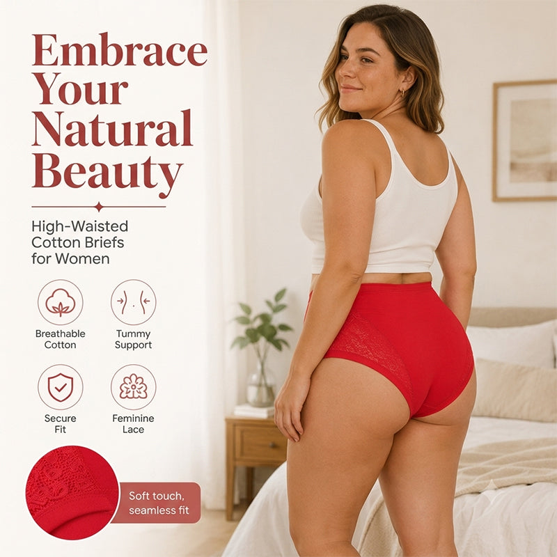 🌸Plus Size High Waist Leak Proof Cotton Panties