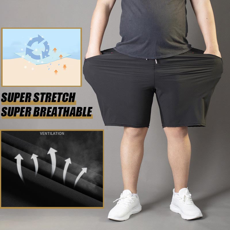 ⏰【ACHETER 1 OBTENIR 1 GRATUIT】🔥Short stretch en soie glacée grande taille pour homme