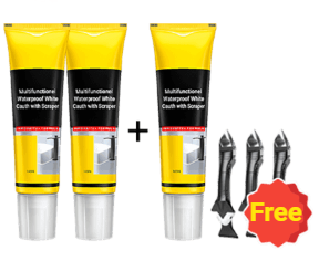 ✨Buy 2 Get 1 Free✨Multifunctional Waterproof White Caulk with Scraper🛠️🧱