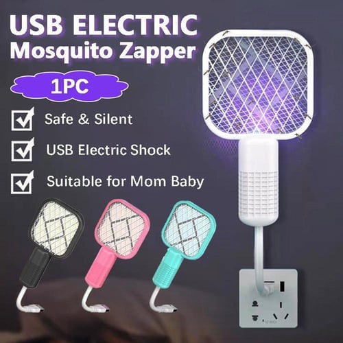 🚫🦟 HOT SALE | 2-in-1 USB Mosquito Swatter & Mosquito Trap Lamp 🦟🚫Mini USB Electric Mosquito Killer Trap