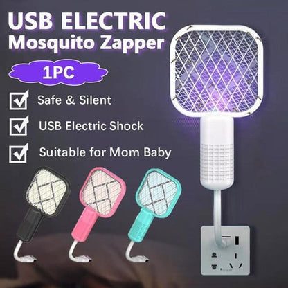 🚫🦟 HOT SALE | 2-in-1 USB Mosquito Swatter & Mosquito Trap Lamp 🦟🚫Mini USB Electric Mosquito Killer Trap