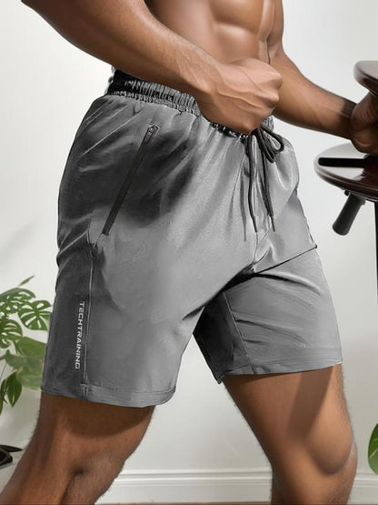 Shorts pour Homme à Imprimé Lettre et Taille avec Cordon de Serrage