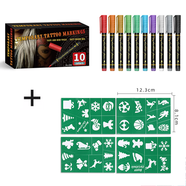 🎨Perfect For Unique Body Art🔥Temporary Tattoo Markers for Skin