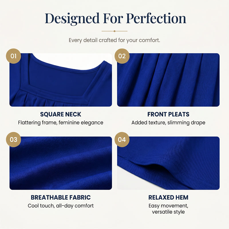 🔥Women's Square Neck Sleeveless Vest T-Shirt