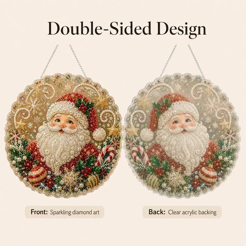 🎄Christmas Pearl Diamond Art Hanging Ornament Kit | Resistant Non-Fading Pearl Beads DIY Handmade Holiday Hanging Decor 🎅💎