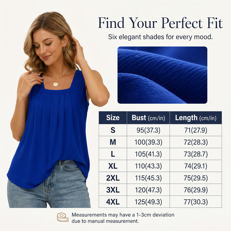 🔥Women's Square Neck Sleeveless Vest T-Shirt