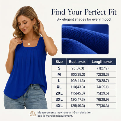 🔥Women's Square Neck Sleeveless Vest T-Shirt