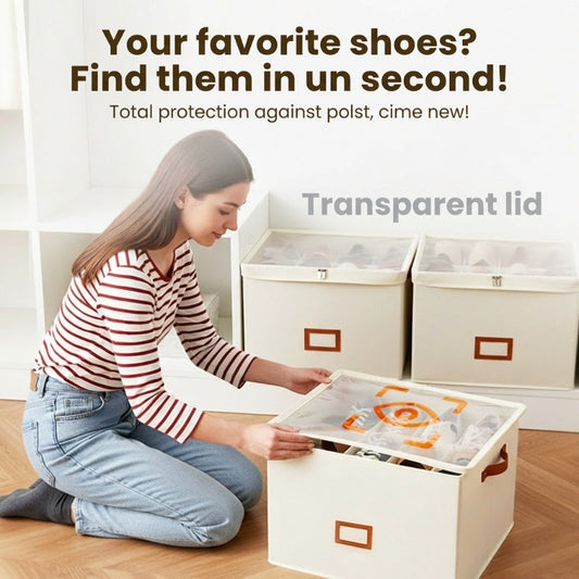 👟 Fabric Shoe Organizer Storage Box – Foldable, Large Capacity, Dustproof & Breathable for Closet & Bedroom 🧺✨