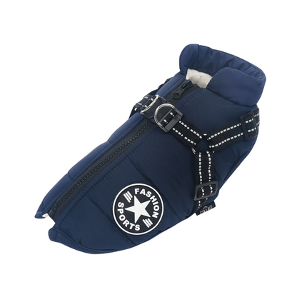 🐶3 in 1 Winter Waterproof Warm Dog Jacket With Built-in Harness