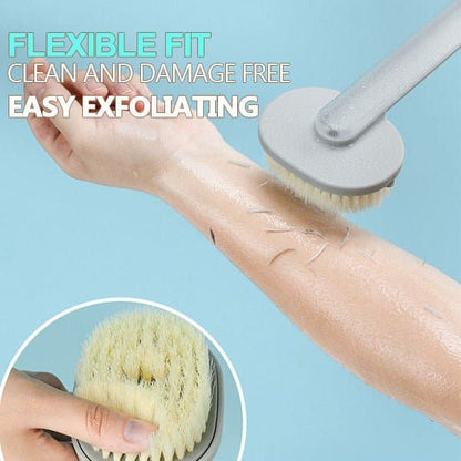 Brosse de bain massante détachable à long manche