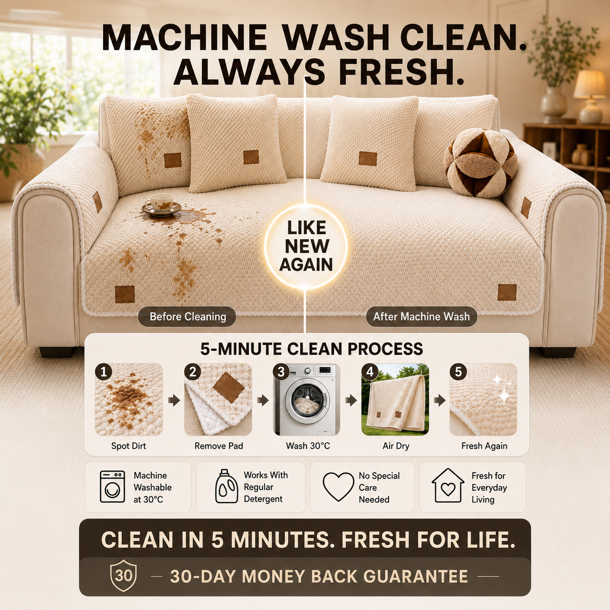 💥Limited-time offer-Thickened Non-Slip Washable Sofa Cover