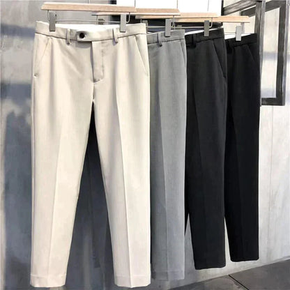 PANTALON formel solide coupe ajustée (achetez-en 2 livraison gratuite)