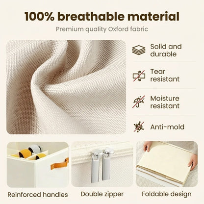 👟 Fabric Shoe Organizer Storage Box – Foldable, Large Capacity, Dustproof & Breathable for Closet & Bedroom 🧺✨
