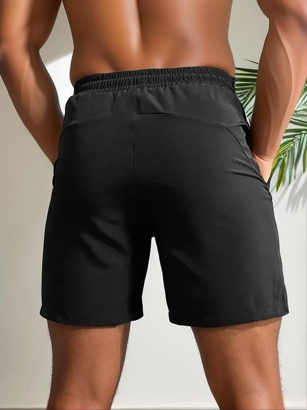 Shorts pour Homme à Imprimé Lettre et Taille avec Cordon de Serrage