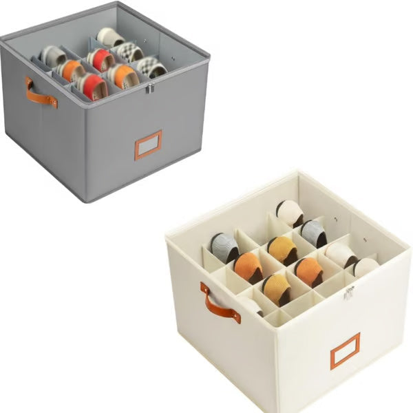 👟 Fabric Shoe Organizer Storage Box – Foldable, Large Capacity, Dustproof & Breathable for Closet & Bedroom 🧺✨