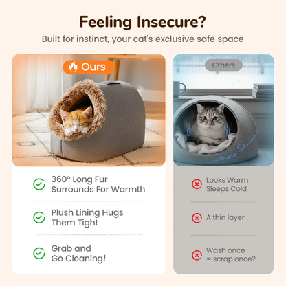 Winter Warm Pet Cave Bed