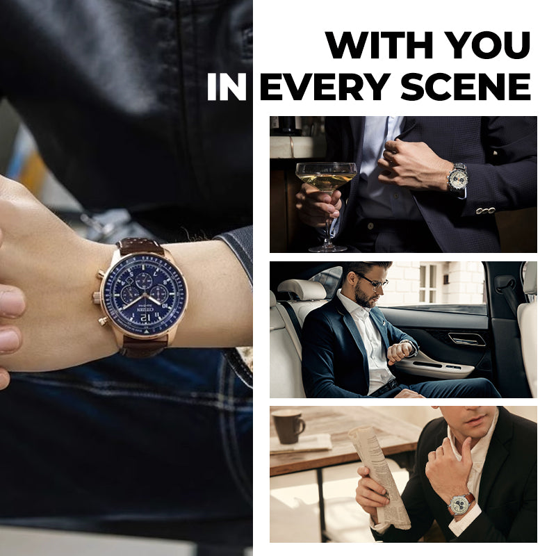 🎁 Men's Waterproof Multifunctional Quartz Watch