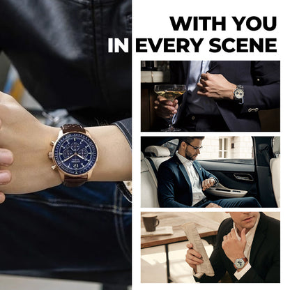 🎁 Men's Waterproof Multifunctional Quartz Watch