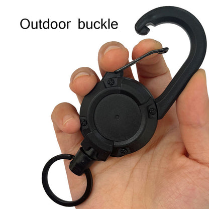 Outdoor Automatic Retractable Wire Rope Anti-theft Keychain