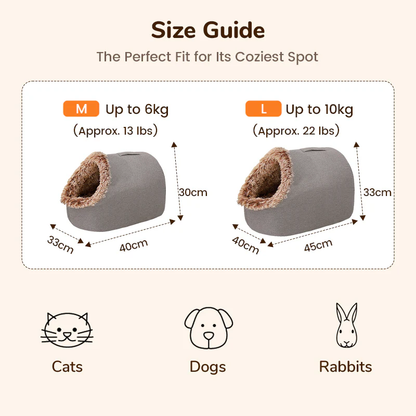 Winter Warm Pet Cave Bed