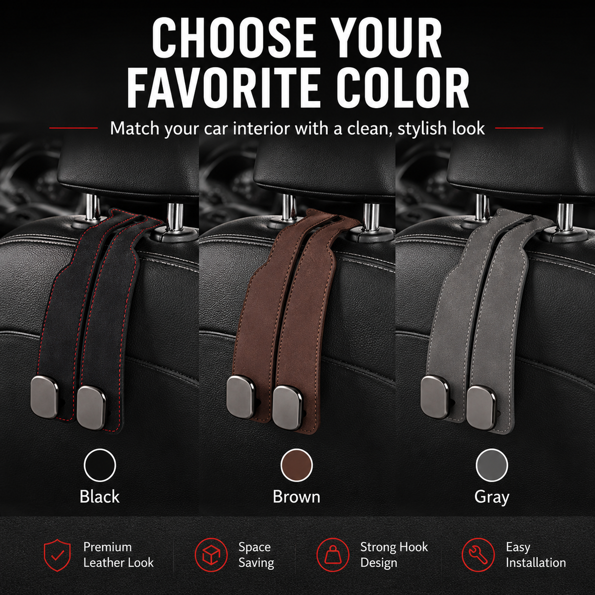 BUY MORE GET MORE FREE 🧥Seat Back Hanger – Perfect for Bags, Coats & More