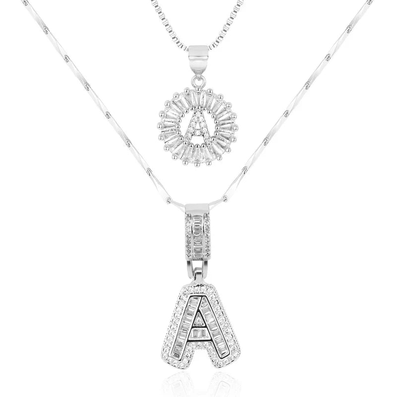💖2 Pack - Initial Letter Pendant Necklaces