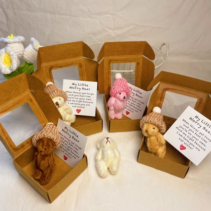 🎁Handmade Mini Plush Teddy Bear in Box🧸