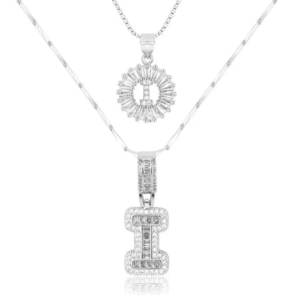 💖2 Pack - Initial Letter Pendant Necklaces