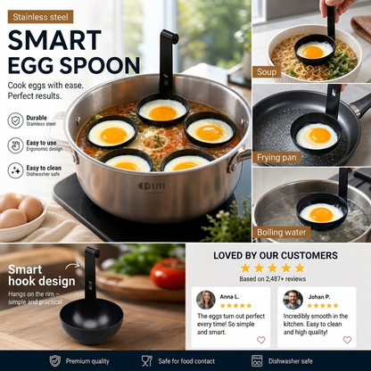 🥚 BUY 1 GET 1 FREE!  🍳 Hanging Ear Poached Egg Molds – Perfect Spa Eggs Every Time 🍳