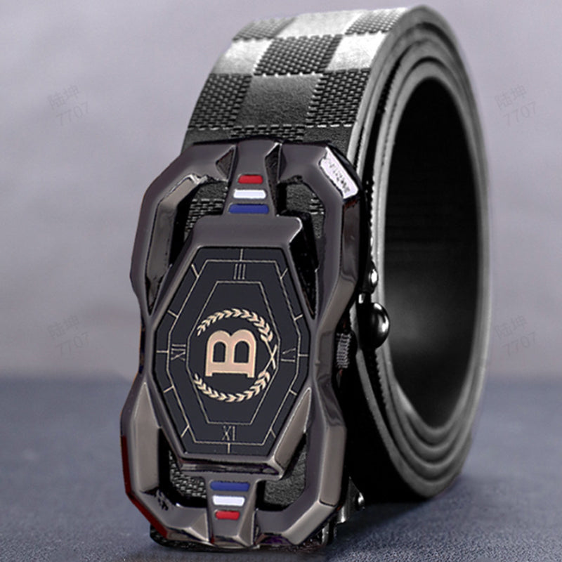 🐊Men‘s Crocodile-Pattern Belt – Automatic Buckle, Genuine Leather & Versatile 👔📦